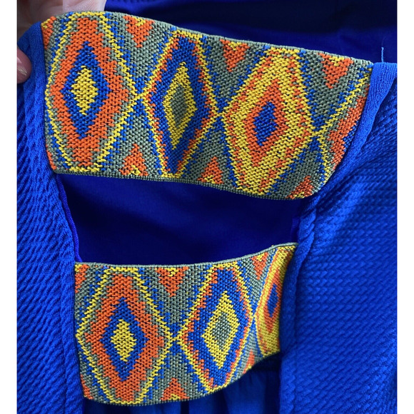 Dejavu Strapless Top Womens Medium Blue Sweetheart Neck Open Back‎ Blouse - Picture 5 of 7